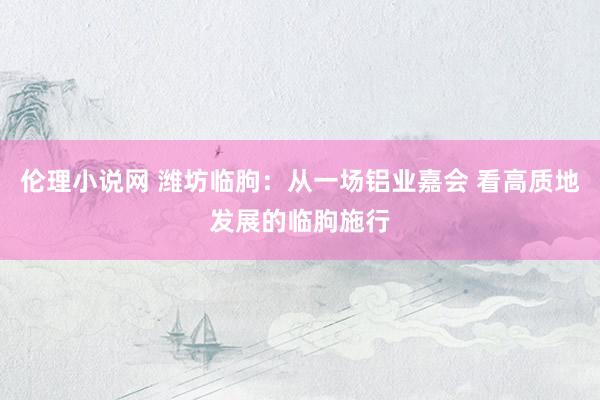 伦理小说网 潍坊临朐：从一场铝业嘉会 看高质地发展的临朐施行