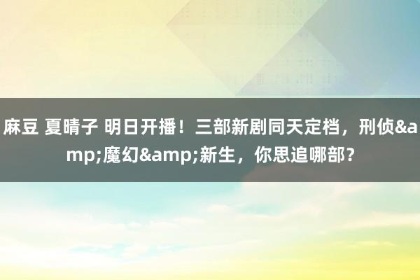 麻豆 夏晴子 明日开播！三部新剧同天定档，刑侦&魔幻&新生，你思追哪部？