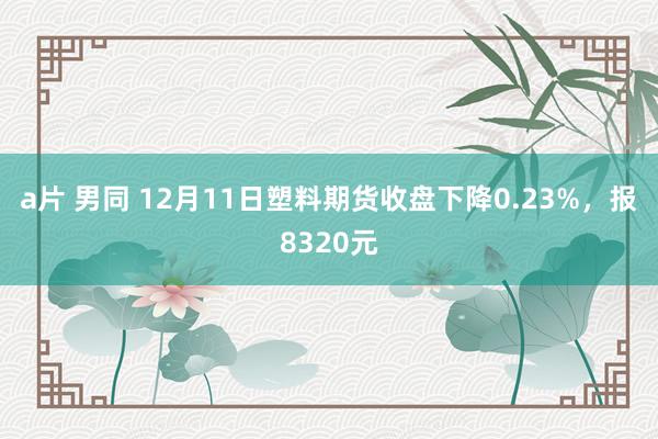 a片 男同 12月11日塑料期货收盘下降0.23%，报8320元
