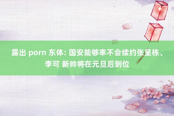 露出 porn 东体: 国安能够率不会续约张呈栋、李可 新帅将在元旦后到位