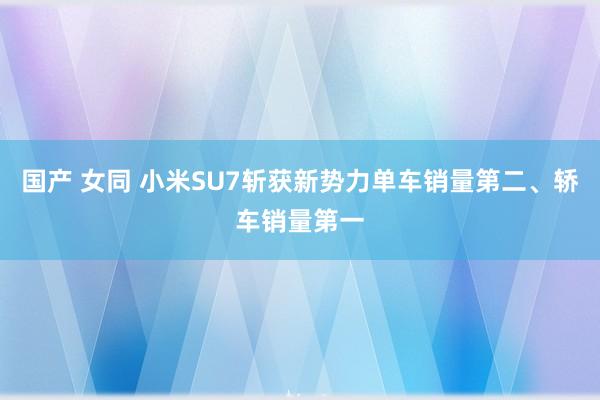 国产 女同 小米SU7斩获新势力单车销量第二、轿车销量第一