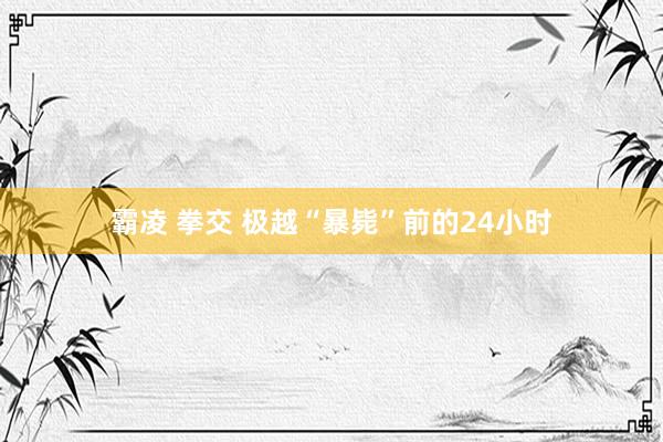 霸凌 拳交 极越“暴毙”前的24小时