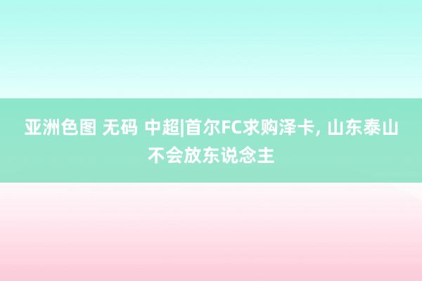 亚洲色图 无码 中超|首尔FC求购泽卡， 山东泰山不会放东说念主