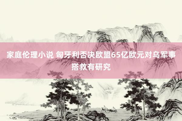 家庭伦理小说 匈牙利否决欧盟65亿欧元对乌军事搭救有研究