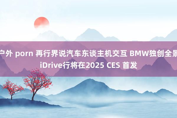 户外 porn 再行界说汽车东谈主机交互 BMW独创全景iDrive行将在2025 CES 首发