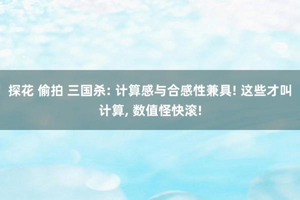 探花 偷拍 三国杀: 计算感与合感性兼具! 这些才叫计算， 数值怪快滚!