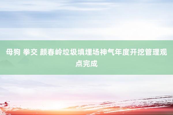 母狗 拳交 颜春岭垃圾填埋场神气年度开挖管理观点完成