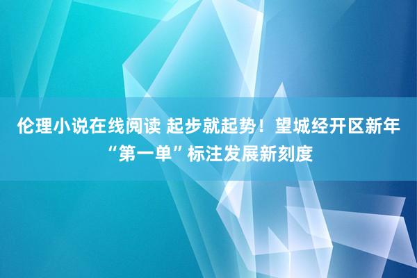 伦理小说在线阅读 起步就起势！望城经开区新年“第一单”标注发展新刻度