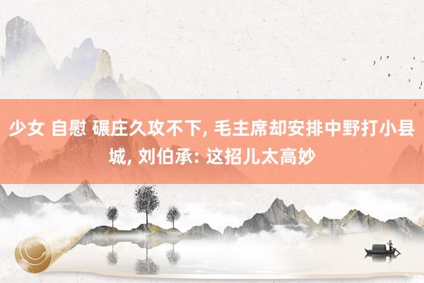 少女 自慰 碾庄久攻不下， 毛主席却安排中野打小县城， 刘伯承: 这招儿太高妙