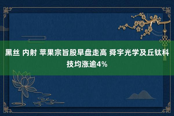 黑丝 内射 苹果宗旨股早盘走高 舜宇光学及丘钛科技均涨逾4%