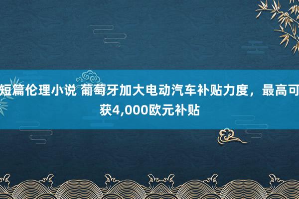 短篇伦理小说 葡萄牙加大电动汽车补贴力度，最高可获4，000欧元补贴
