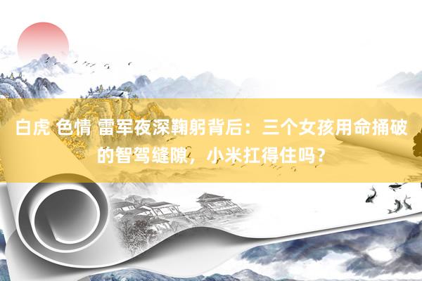 白虎 色情 雷军夜深鞠躬背后：三个女孩用命捅破的智驾缝隙，小米扛得住吗？