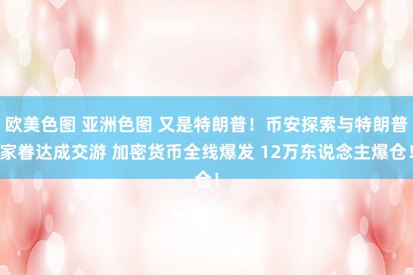 欧美色图 亚洲色图 又是特朗普！币安探索与特朗普家眷达成交游 加密货币全线爆发 12万东说念主爆仓！