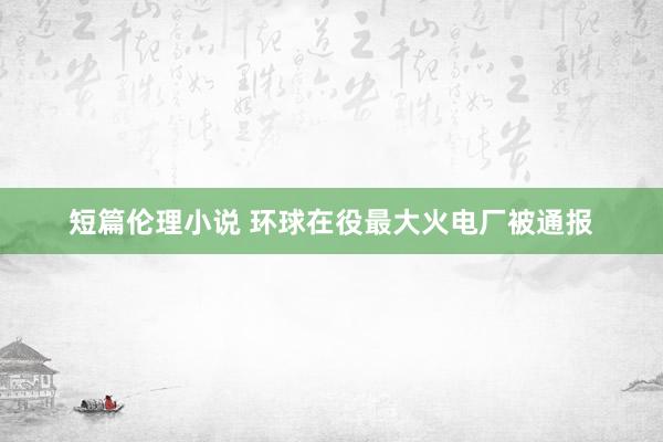 短篇伦理小说 环球在役最大火电厂被通报