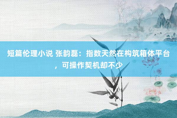 短篇伦理小说 张韵磊:指数天然在构筑箱体平台,可操作契机却不少