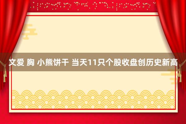 文爱 胸 小熊饼干 当天11只个股收盘创历史新高